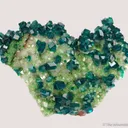 Dioptase on Calcite with Duftite - image 1