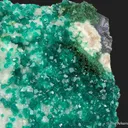 Dioptase on Calcite, with Duftite - image 3