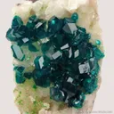 Dioptase on Calcite with Duftite - image 4