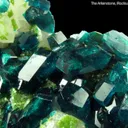 Dioptase on Calcite, with Duftite - image 4