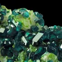 Dioptase on Calcite, with Duftite - image 3