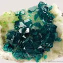 Dioptase on Calcite with Duftite - image 1