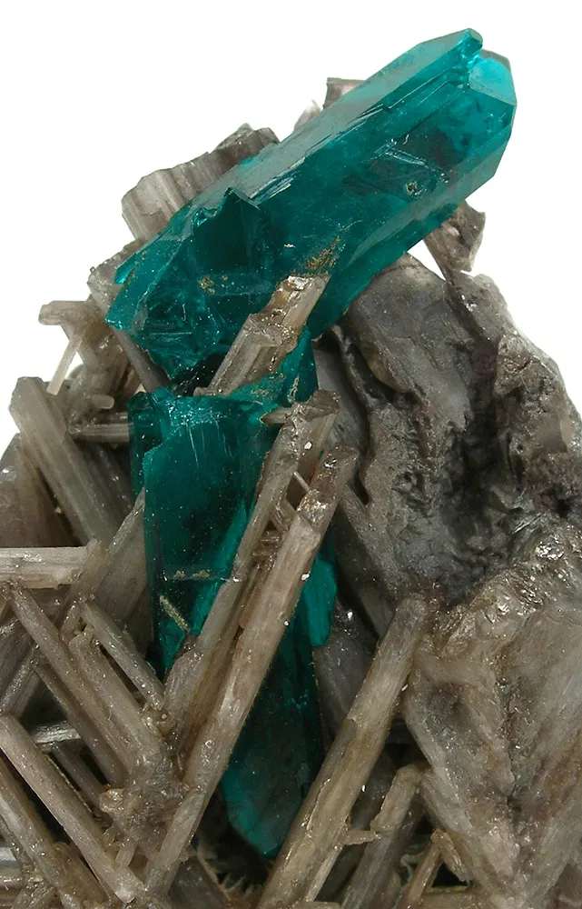 Dioptase on Cerussite - image 3