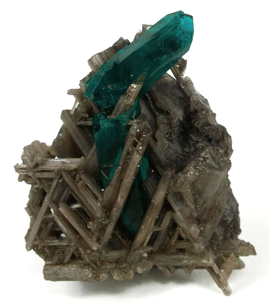 Dioptase on Cerussite image