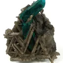 Dioptase on Cerussite - image 1
