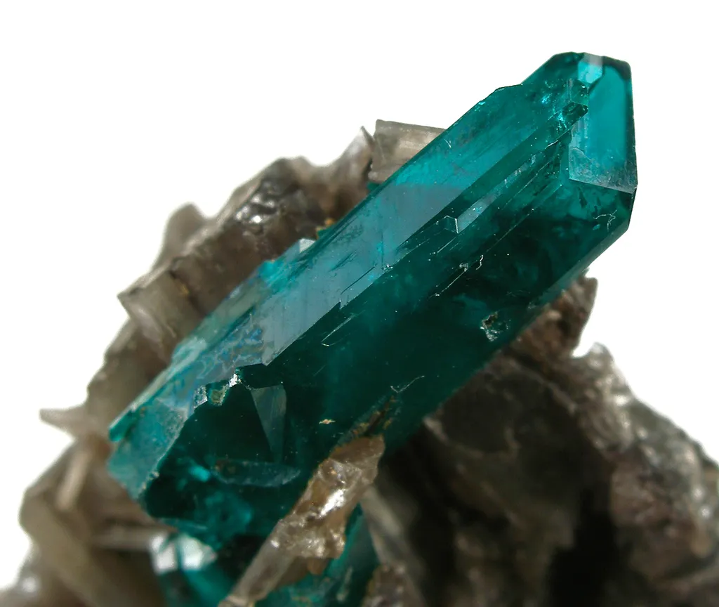 Dioptase on Cerussite - image 2