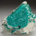 Dioptase on Cerussite - image 1