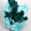 Dioptase on Chrysocolla - image 1