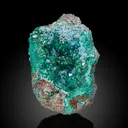 Dioptase on Chrysocolla - image 1