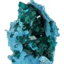 Dioptase on Chrysocolla - image 1