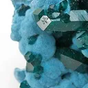 Dioptase on Chrysocolla - image 3