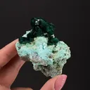 Dioptase on Chrysocolla - image 2