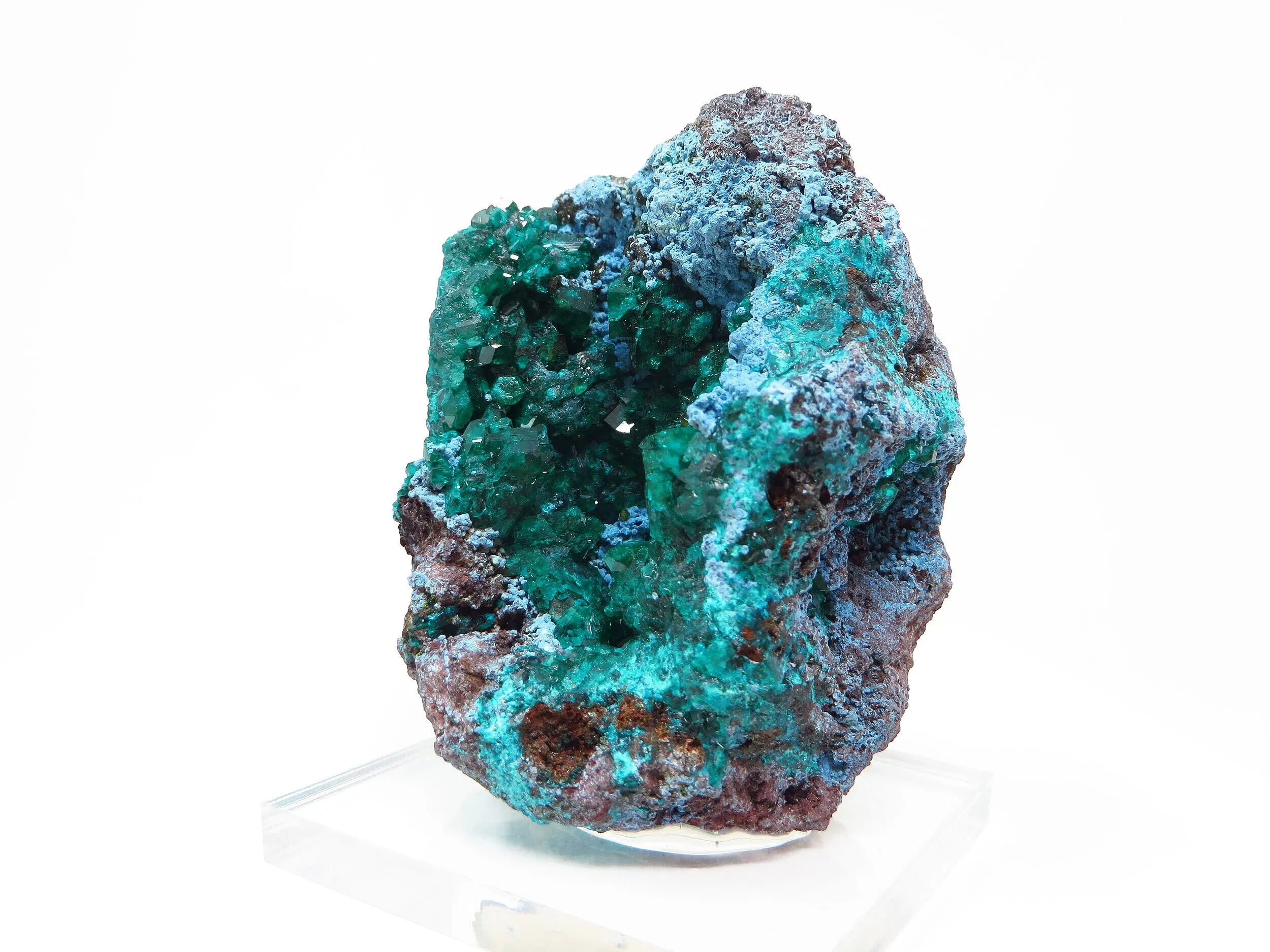 Dioptase on Chrysocolla - image 4