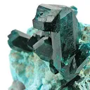 Dioptase on Chrysocolla - image 2