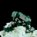 Dioptase on Chrysocolla - image 1