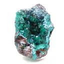 Dioptase on Chrysocolla - image 2