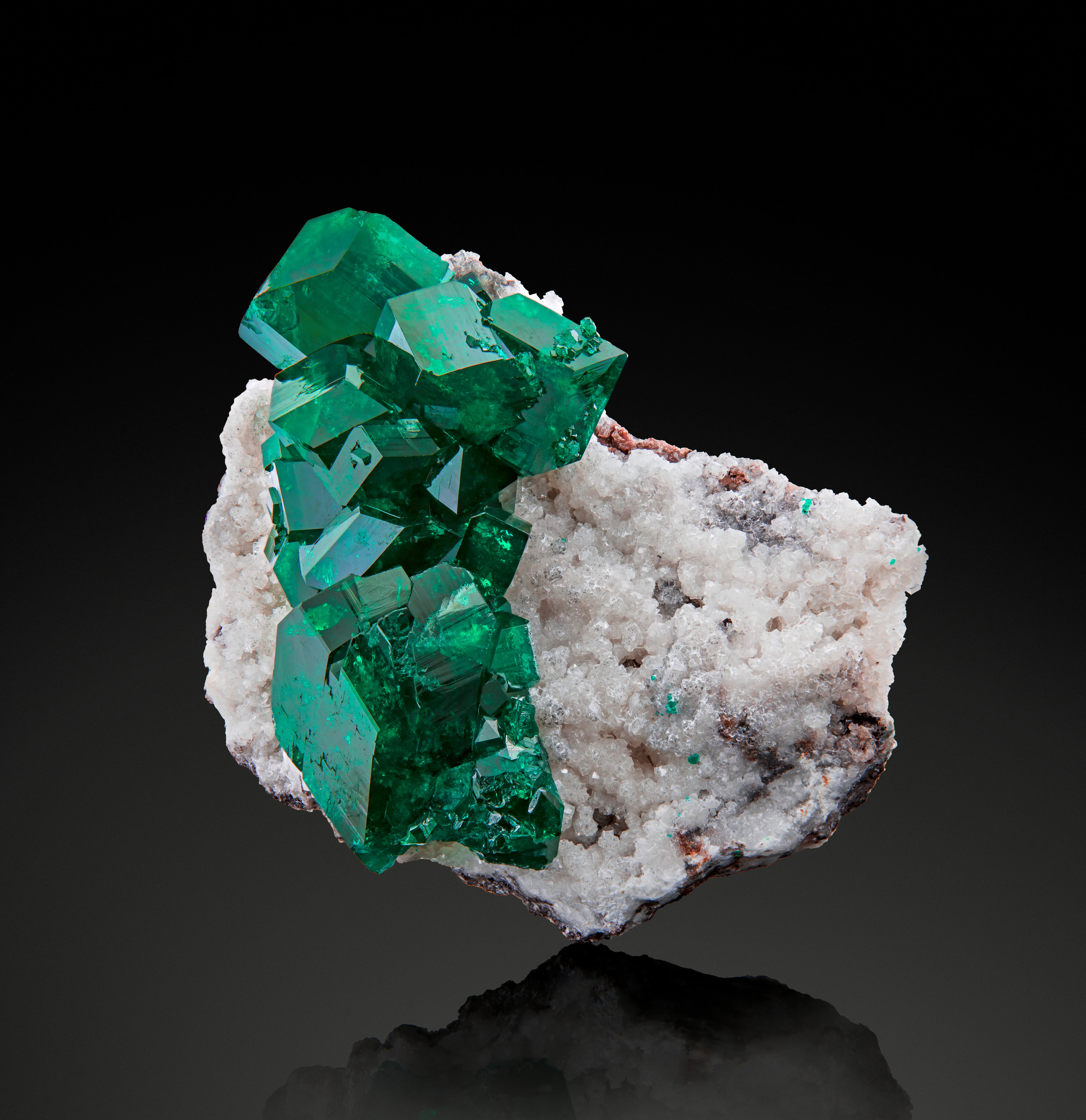 Dioptase on Dolomite - image 1
