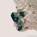 Dioptase on Dolomite with Malachite - image 4
