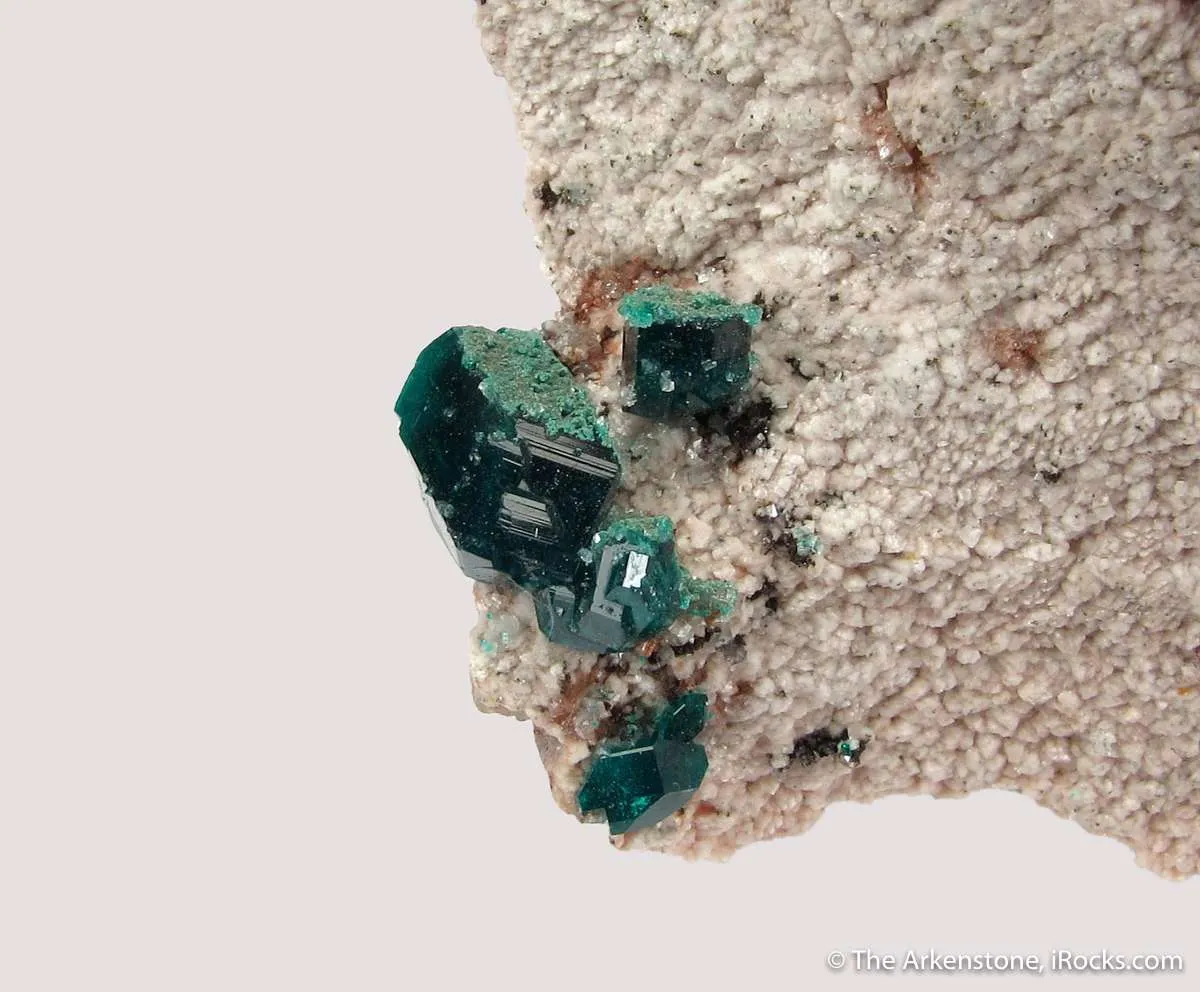 Dioptase on Dolomite with Malachite - image 4