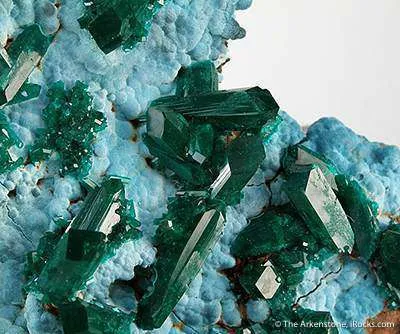 Dioptase on Plancheite image