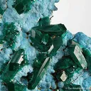 Dioptase on Plancheite - image 1