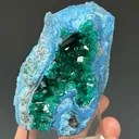 Dioptase on Plancheite - image 4