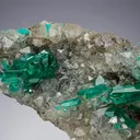 Dioptase on Quartz - image 1