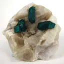 Dioptase on Quartz - image 1