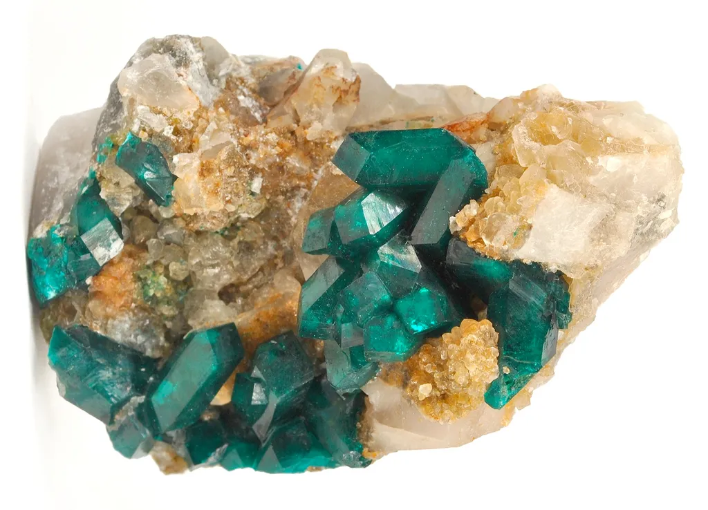 Dioptase on Quartz image