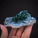 Dioptase on Shattuckite - image 1