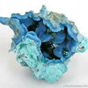 Dioptase on Shattuckite in Chrysocolla Geode - image 1