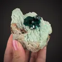 Dioptase on Smithsonite - image 2