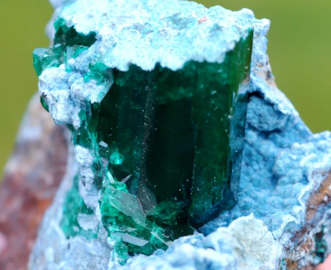 Dioptase & Plancheite 69 grams - Tantara Mine, Shinkolobwe, Kambove District, Haut-Katanga, DR Congo - image 2
