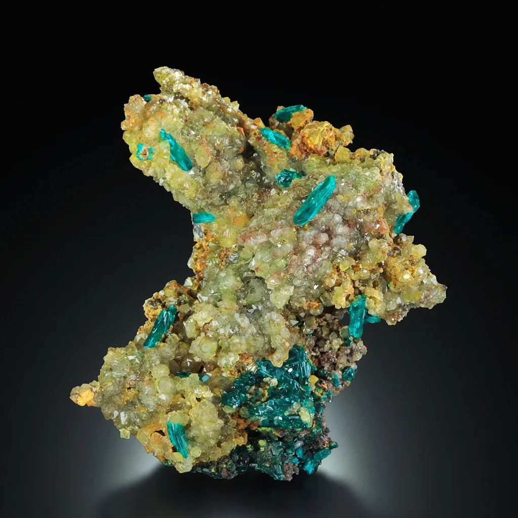 Dioptase & Quartz