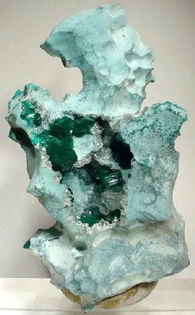 Dioptase, Quartz, Chrysocolla image