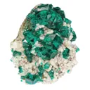 Dioptase (rough and cut set) - image 3