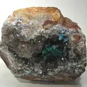 Dioptase, Shattuckite, Quartz - image 1
