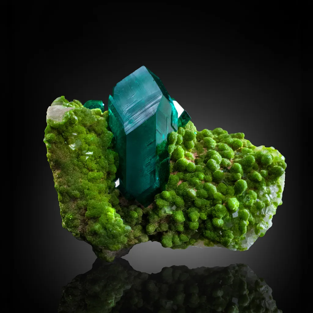Dioptase w/ Duftite image