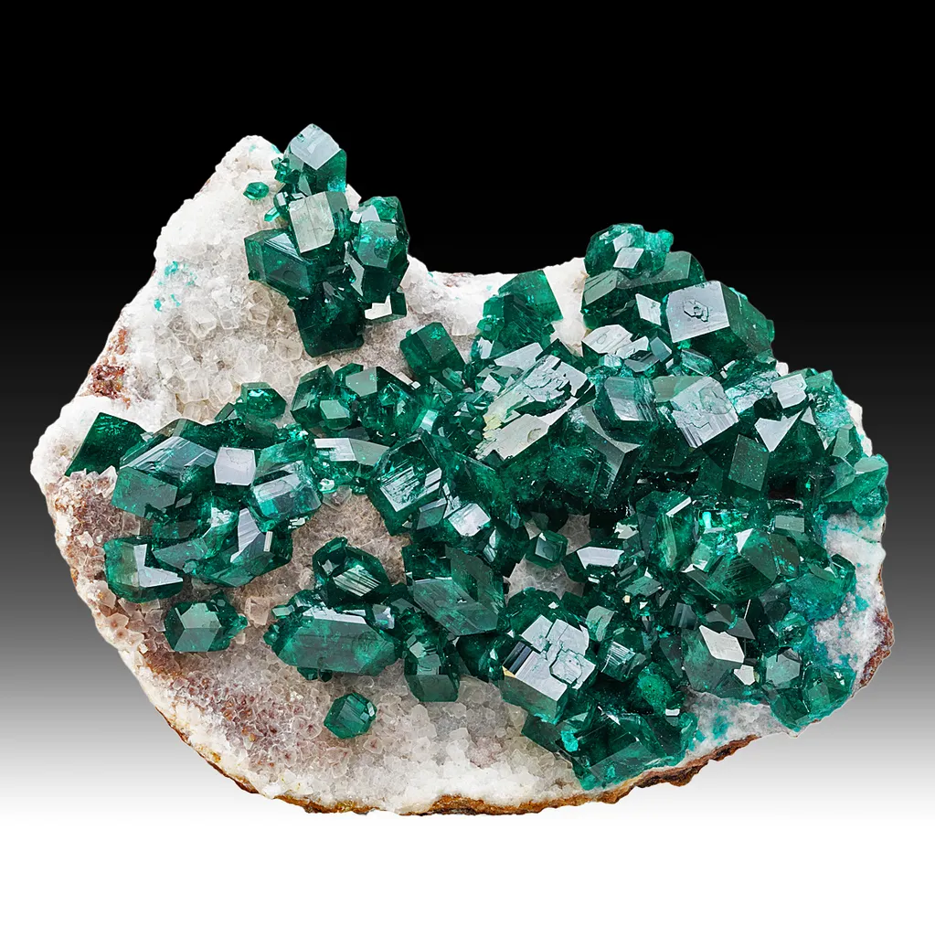 Dioptase with Calcite image