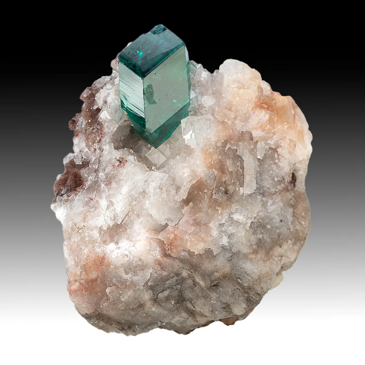 Dioptase with Calcite - image 1