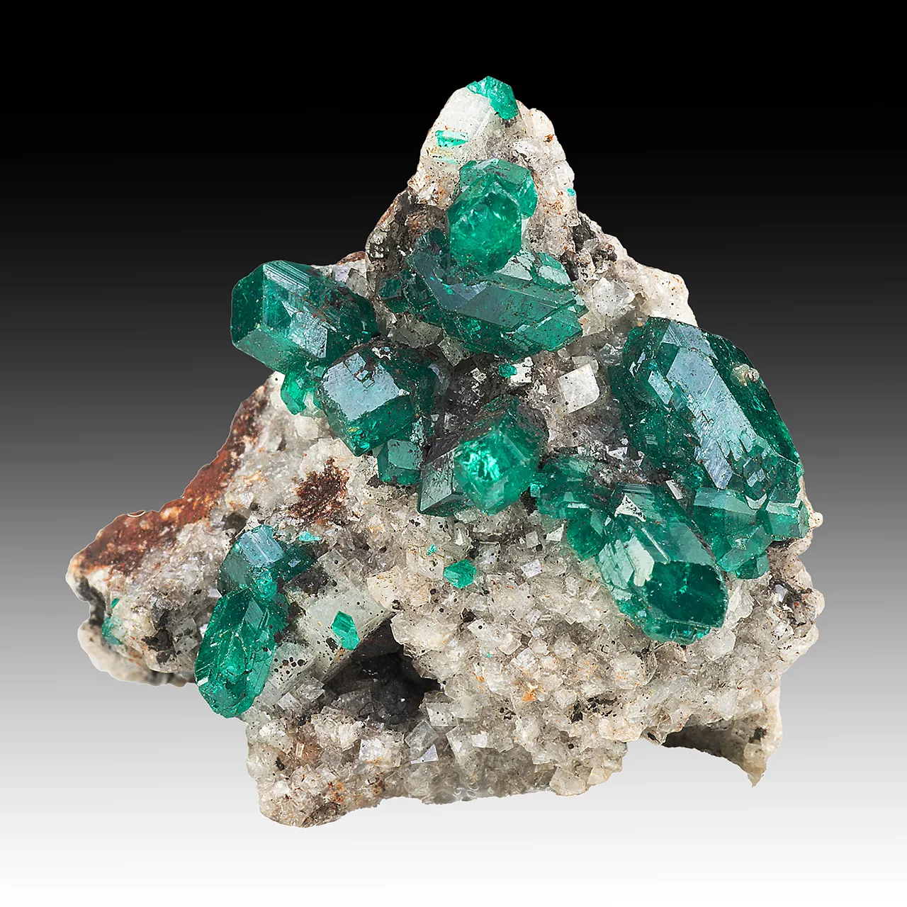 Dioptase with Calcite - image 1