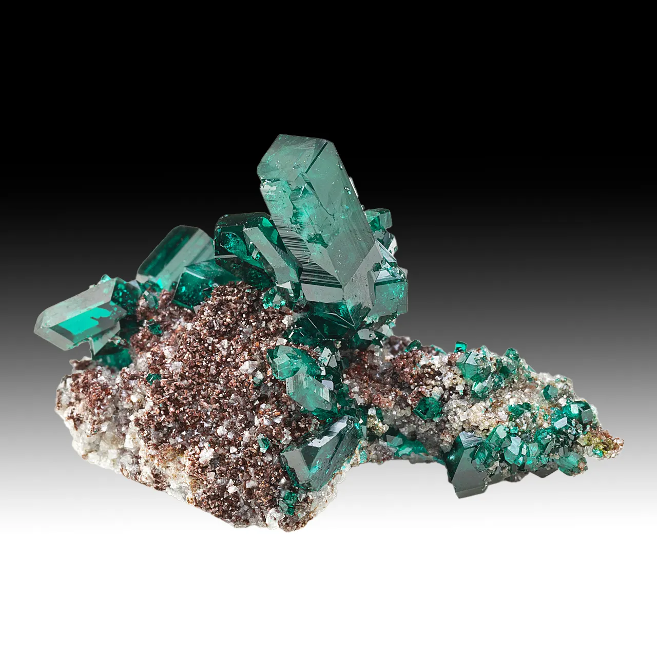 Dioptase with Calcite - image 1