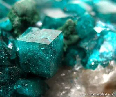 Dioptase With Calcite - image 3
