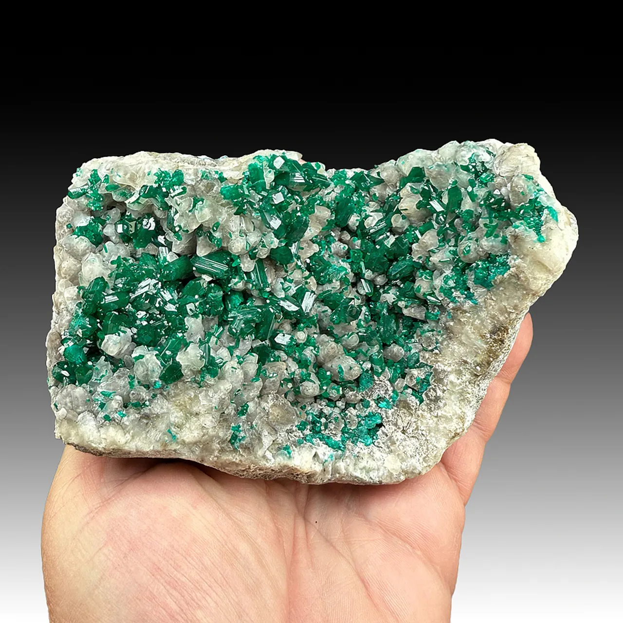 Dioptase with Calcite - image 1