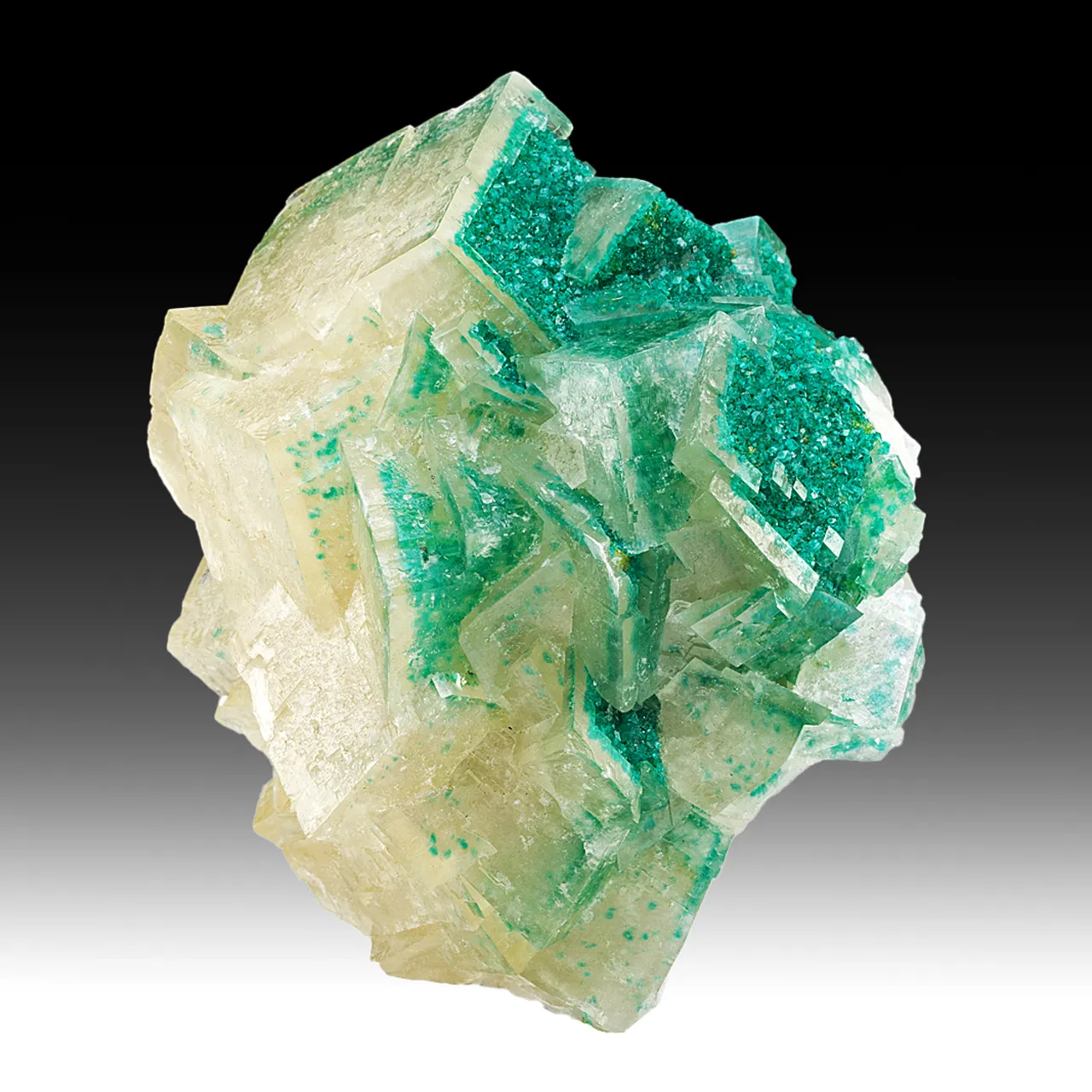 Dioptase with Calcite - image 1