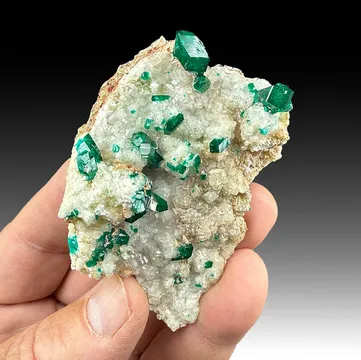 Dioptase with Calcite