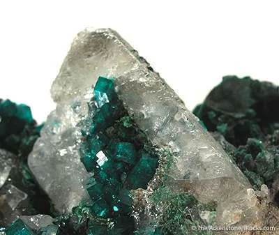 Dioptase With Calcite - image 2