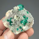 Dioptase with Calcite, Duftite - image 2
