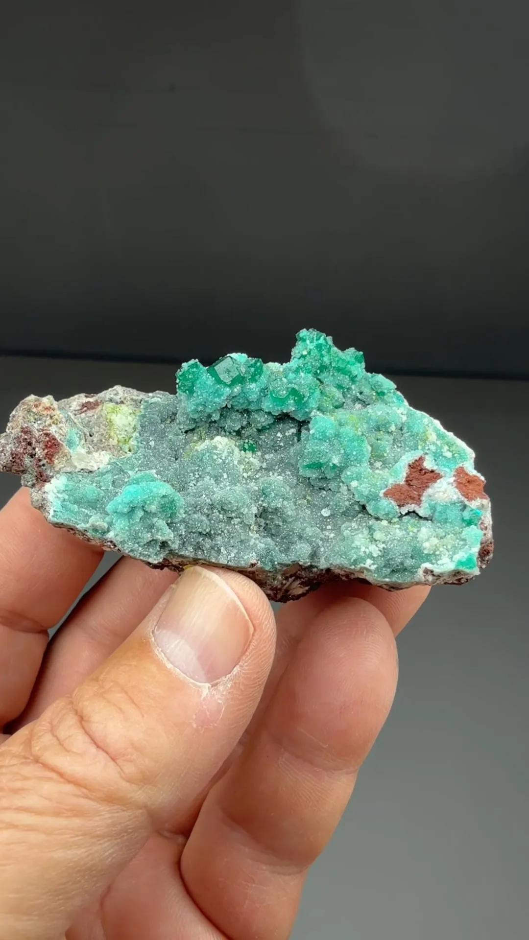 Dioptase with Calcite, Duftite - image 2