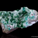 Dioptase with Duftite on Calcite - image 9